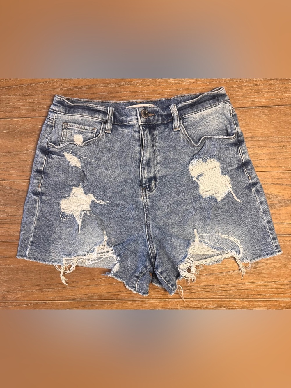 SO Distressed Blue Denim Women's Shorts #34